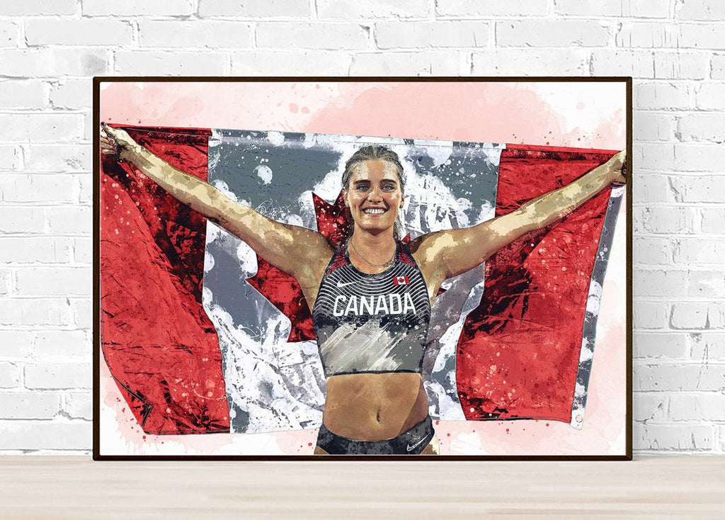 Alysha Newman Canadian Olympian Sports Art Print, Olympics, Sports Decor – Poster | Canvas Wall Art Print