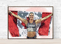 Alysha Newman Canadian Olympian Sports Art Print, Olympics, Sports Decor – Poster | Canvas Wall Art Print