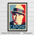 Al Capone Political Illustration #1 - American Gangster Mafia Mobster - Poster | Canvas Wall Art Print