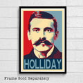 Doc Holliday Cowboy Illustration - Classic Western Historical Tombstone Gambler Gunfighter - Poster | Canvas Wall Art Print