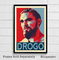 Khal Drogo Game Of Thrones Illustration #3 - Television Fantasy Westeros Song Of Ice And Fire - Poster | Canvas Wall Art Print