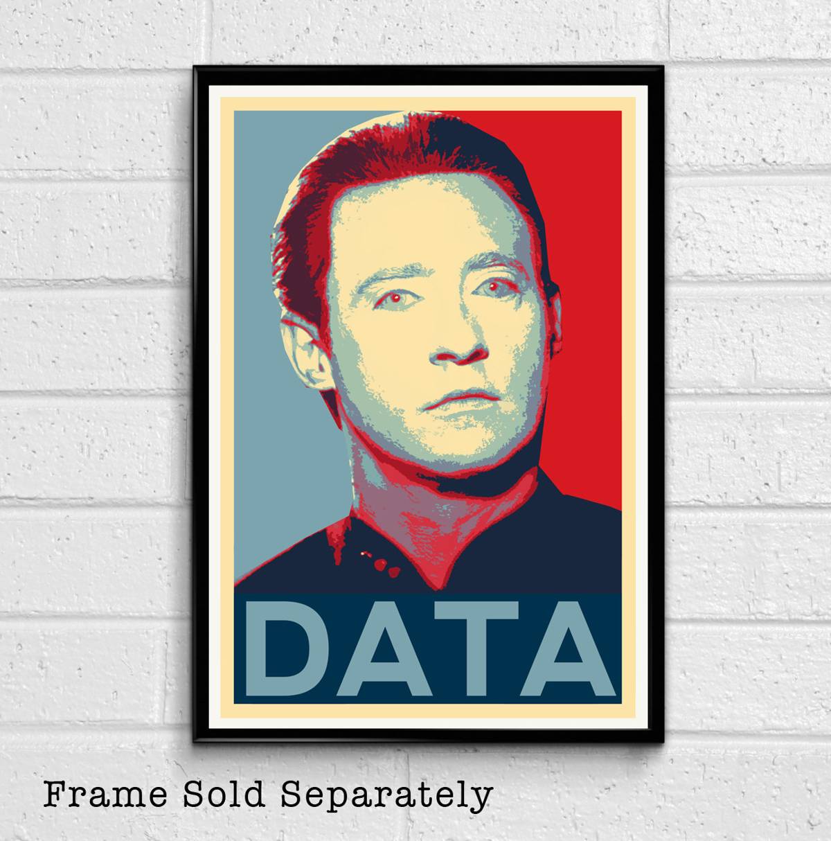 Data From Star Trek Illustration - Sci-Fi Film Movie - Poster | Canvas Wall Art Print