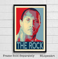 The Rock Dwayne Johnson Illustration #3 - Film Movie Actor Wwe Wrestler Fitness - Poster | Canvas Wall Art Print
