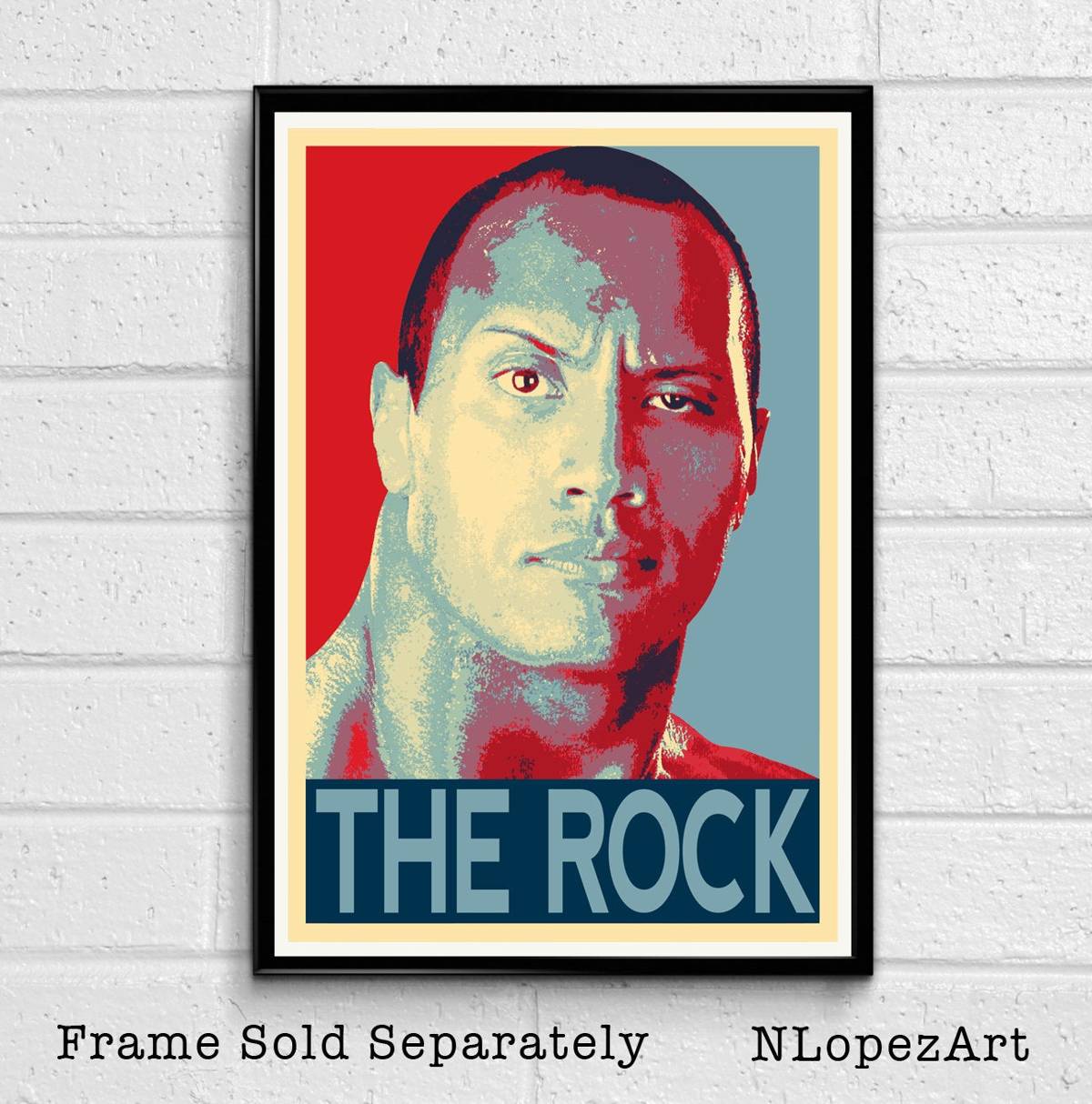The Rock Dwayne Johnson Illustration #3 - Film Movie Actor Wwe Wrestler Fitness - Poster | Canvas Wall Art Print