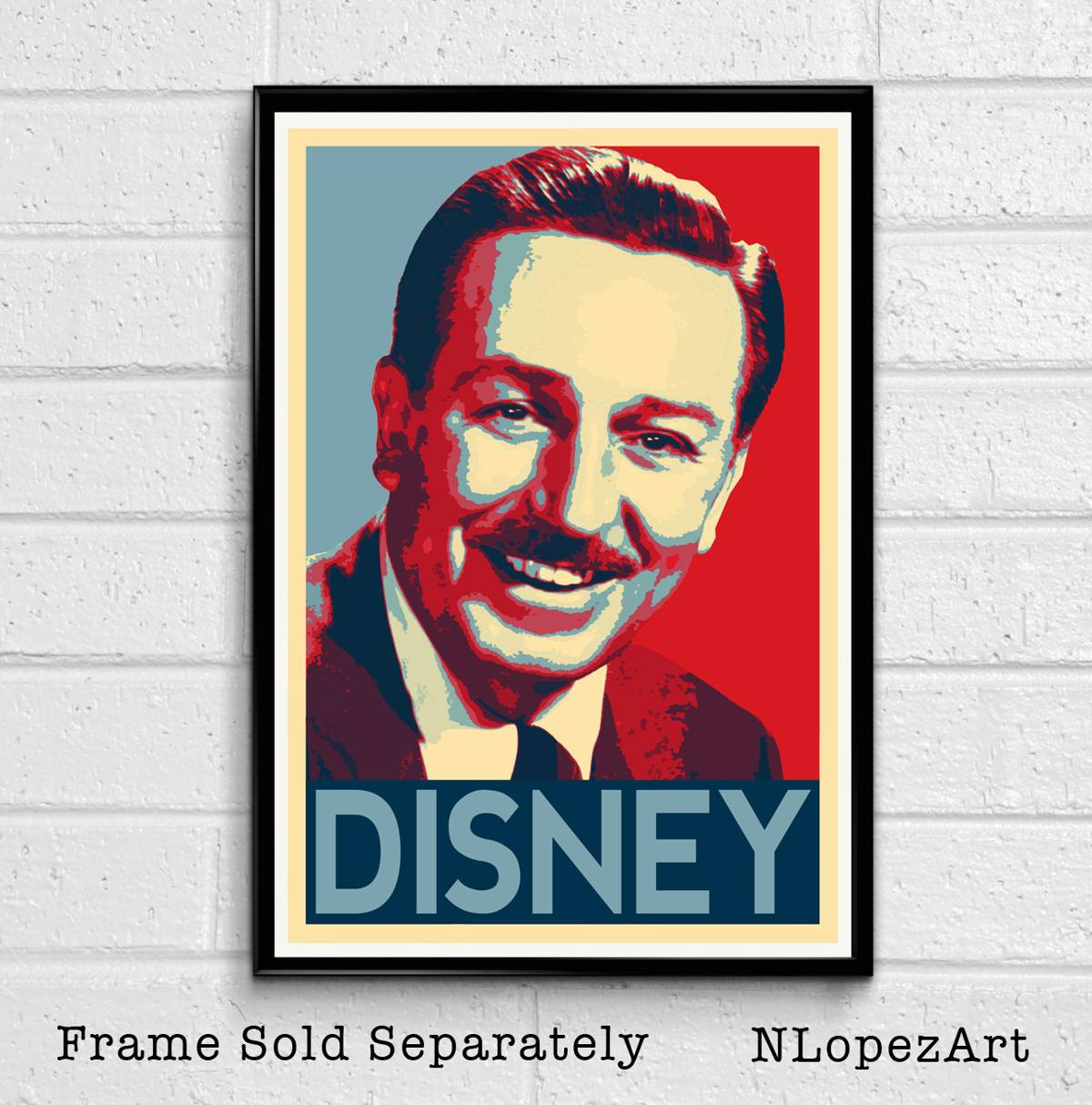 Walt Disney Illustration - American Pioneer Disneyland Disneyworld Theme Park - Poster | Canvas Wall Art Print