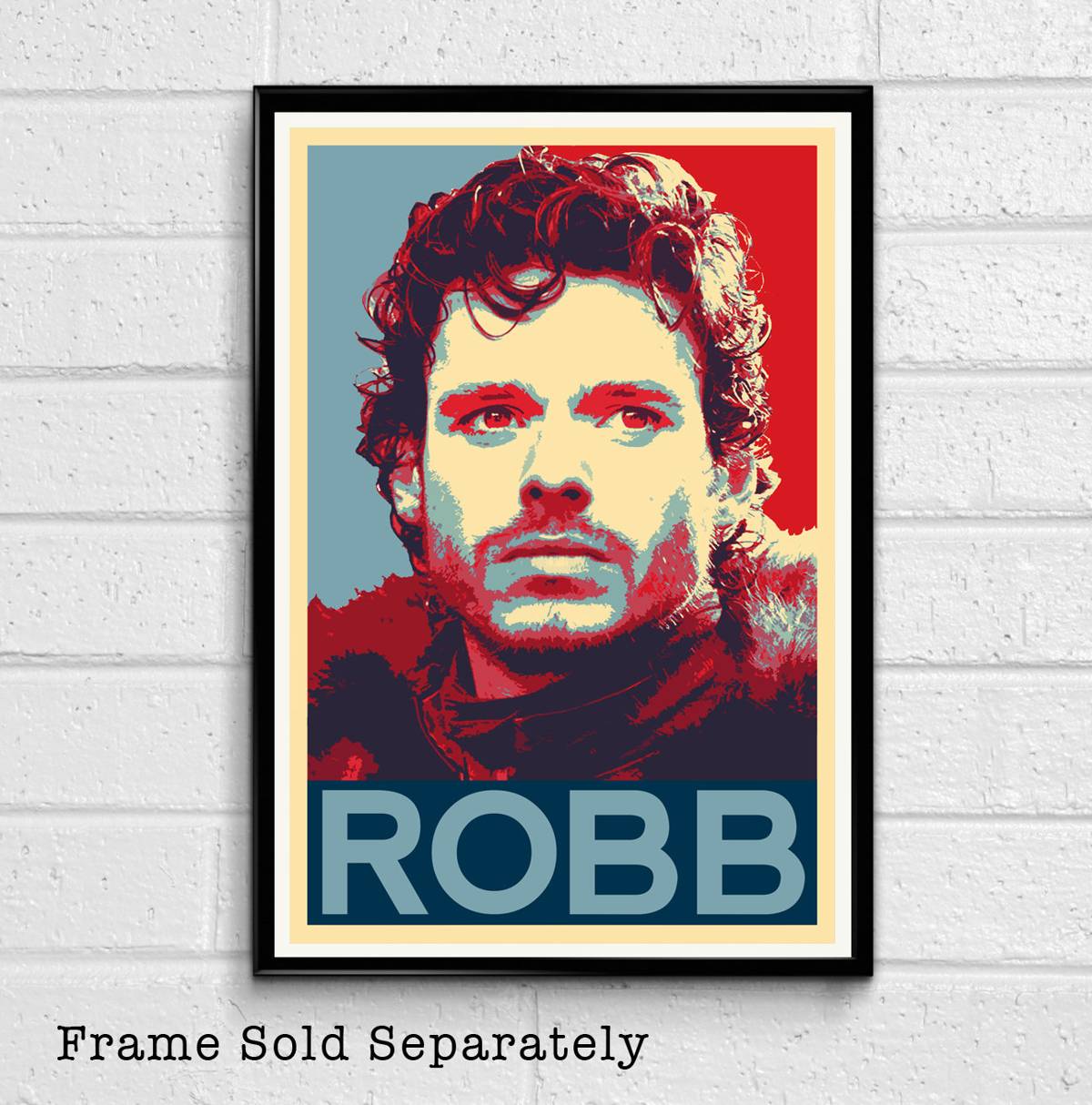 Robb Stark Game Of Thrones Illustration - Fantasy Song Of Ice And Fire - Poster | Canvas Wall Art Print