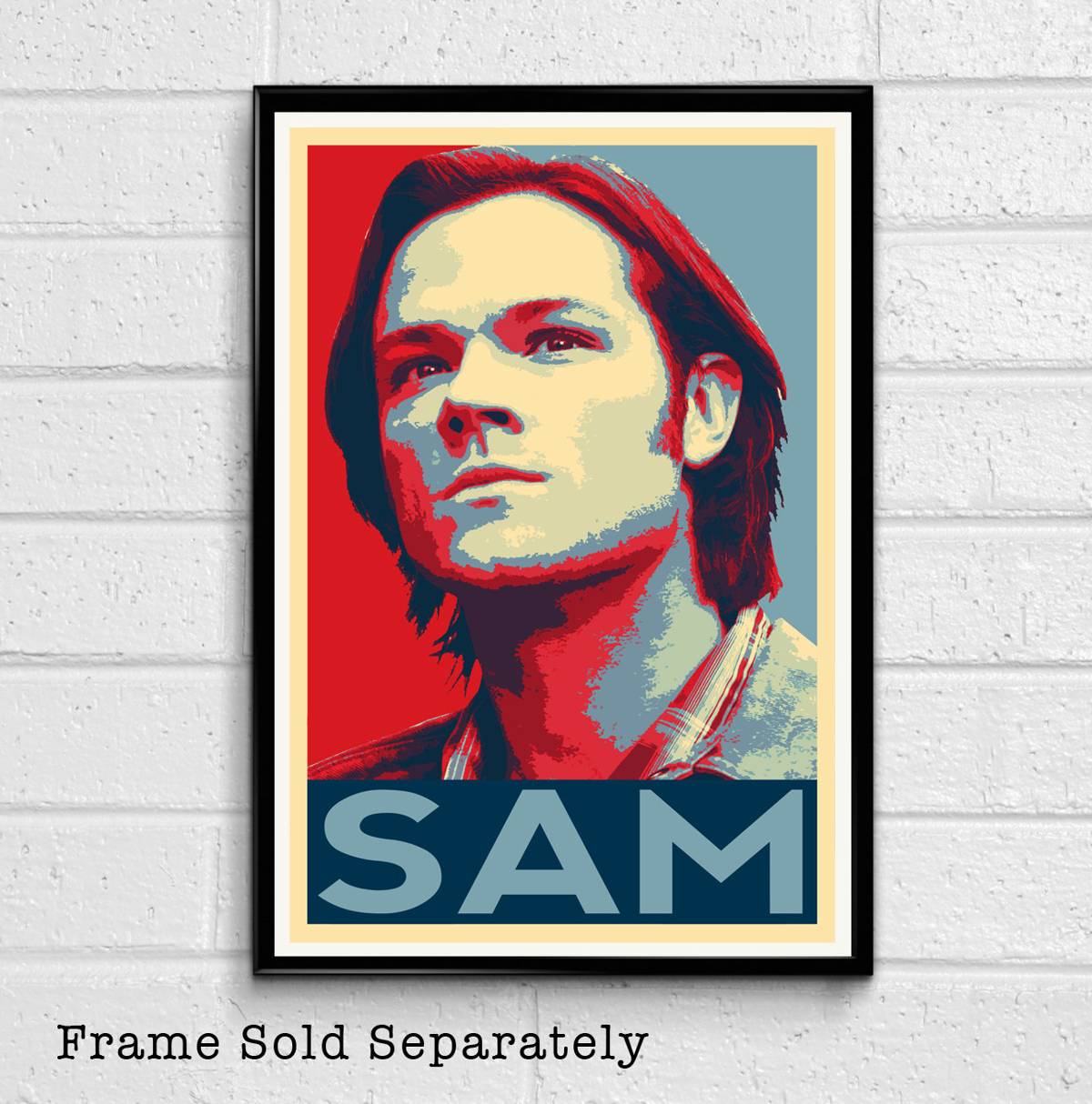 Sam Winchester Supernatural Illustration #2 - Sci-Fi Television - Poster | Canvas Wall Art Print