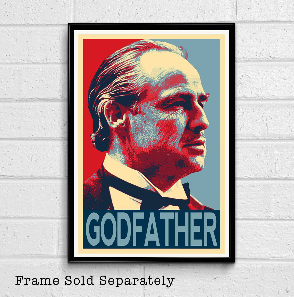 Godfather Don Vito Corleone Illustration #2 - Marlon Brando Mafia Film Movie - Poster | Canvas Wall Art Print