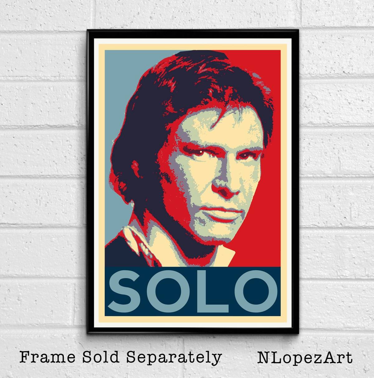 Han Solo Star Wars Illustration #3 - Sci-Fi Film Movie Smuggler - Poster | Canvas Wall Art Print