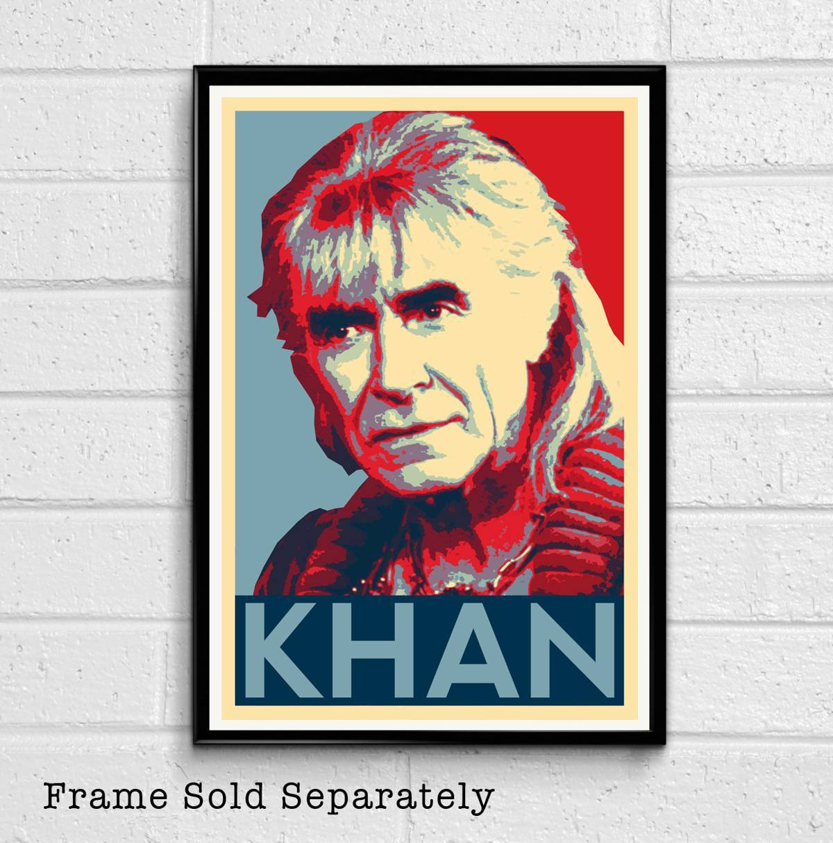 Khan From Star Trek Illustration #1 - Sci-Fi Film Movie - Poster | Canvas Wall Art Print