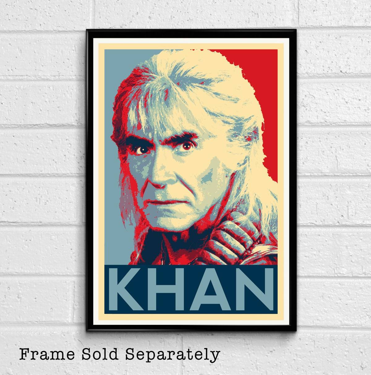 Khan From Star Trek Illustration #2 - Sci-Fi Film Movie - Poster | Canvas Wall Art Print