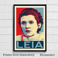 Princess Leia Organa Star Wars Illustration #2 - Sci-Fi Film Movie - Poster | Canvas Wall Art Print