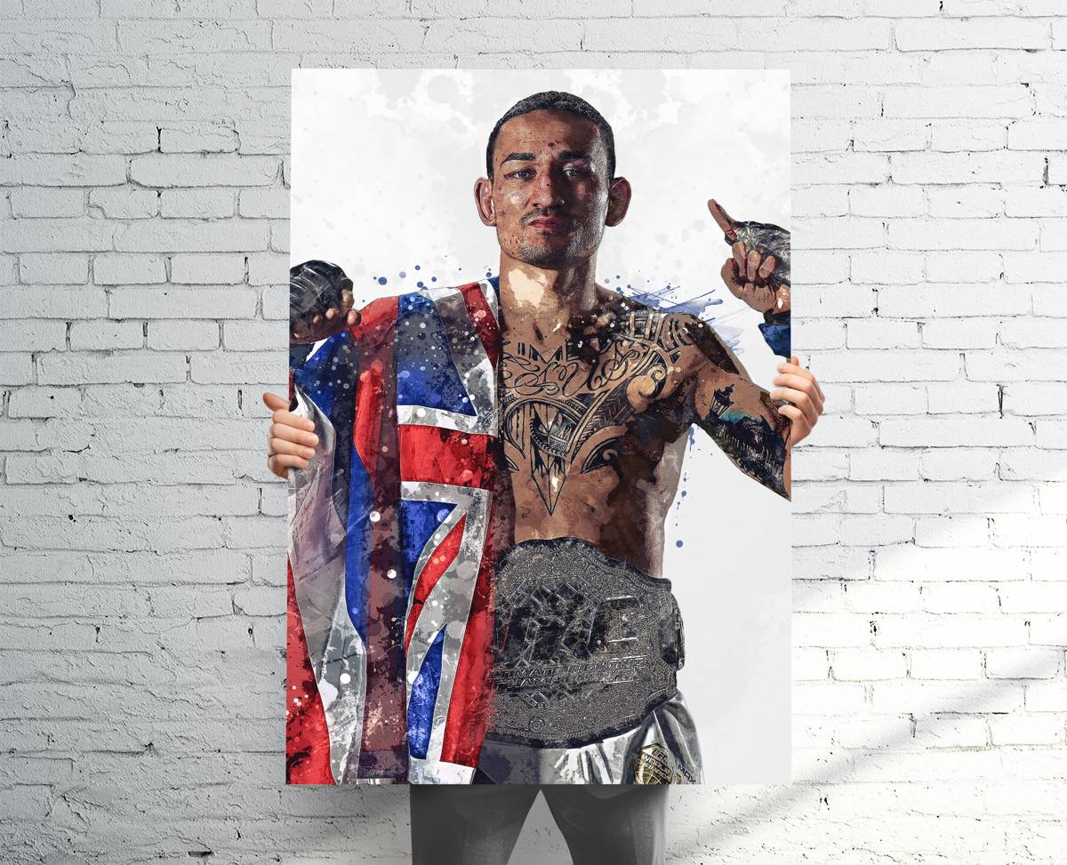 Max Holloway Ufc Champion Sports Art Print, Ufc Mma, Sports Decor – Poster | Canvas Wall Art Print