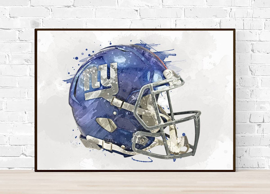 New York Giants Helmet - Sports Art Decor - Football Helmet Art – Poster | Canvas Wall Art Print