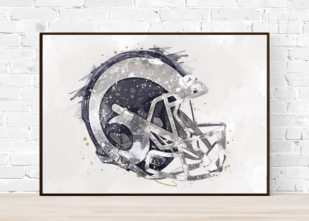 Los Angeles Rams Helmet - Sports Art Decor - Football Helmet Art – Poster | Canvas Wall Art Print