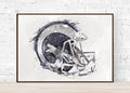 Los Angeles Rams Helmet - Sports Art Decor - Football Helmet Art – Poster | Canvas Wall Art Print