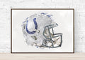 Indianapolis Colts Helmet - Sports Art Decor - Football Helmet Art – Poster | Canvas Wall Art Print