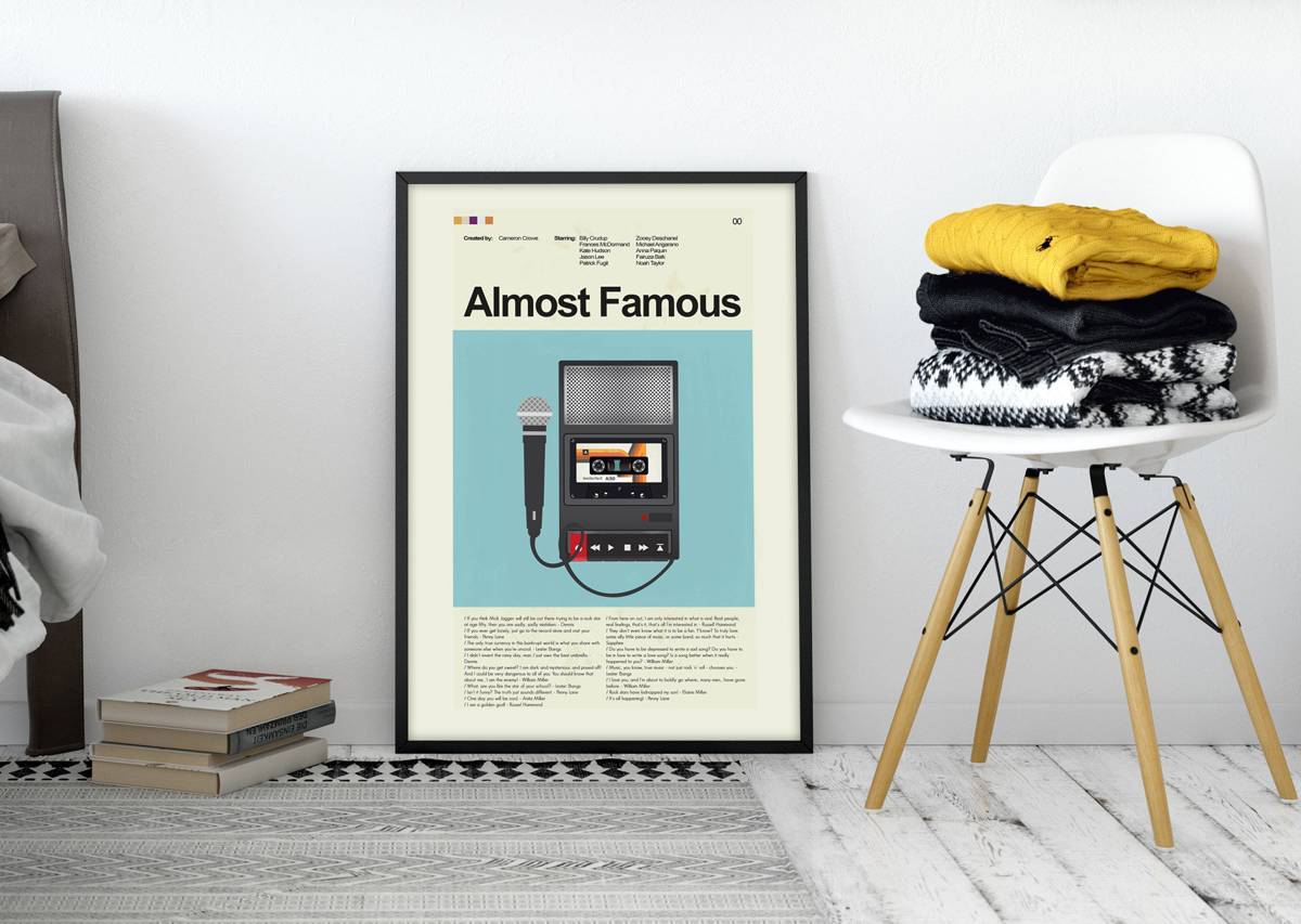 Almost Famous Mid-Century Modern Inspired Print - Poster | Canvas Wall Art Print