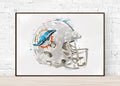 Miami Dolphins Helmet - Sports Room Decor - Football Helmet Art – Poster | Canvas Wall Art Print