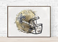 New Orleans Saints Helmet - Sports Room Decor - Football Helmet Art – Poster | Canvas Wall Art Print