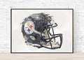 Pittsburgh Steelers Helmet - Sports Room Decor - Football Helmet Art – Poster | Canvas Wall Art Print