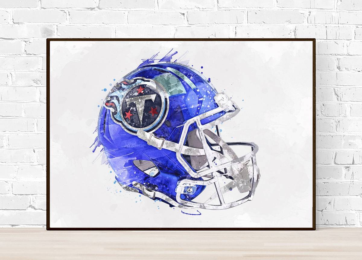 Tennessee Titans Helmet - Sports Room Decor - Football Helmet Art – Poster | Canvas Wall Art Print