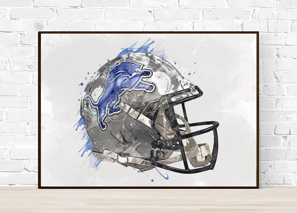 Detroit Lions Helmet - Sports Art - Football Helmet Art - Man Cave Decor - Sports Gift – Poster | Canvas Wall Art Print