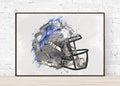 Detroit Lions Helmet - Sports Art - Football Helmet Art - Man Cave Decor - Sports Gift – Poster | Canvas Wall Art Print