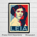 Princess Leia Organa Star Wars Illustration #3 - Sci-Fi Film Movie - Poster | Canvas Wall Art Print