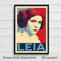 Princess Leia Organa Star Wars Illustration #4 - Sci-Fi Film Movie - Poster | Canvas Wall Art Print