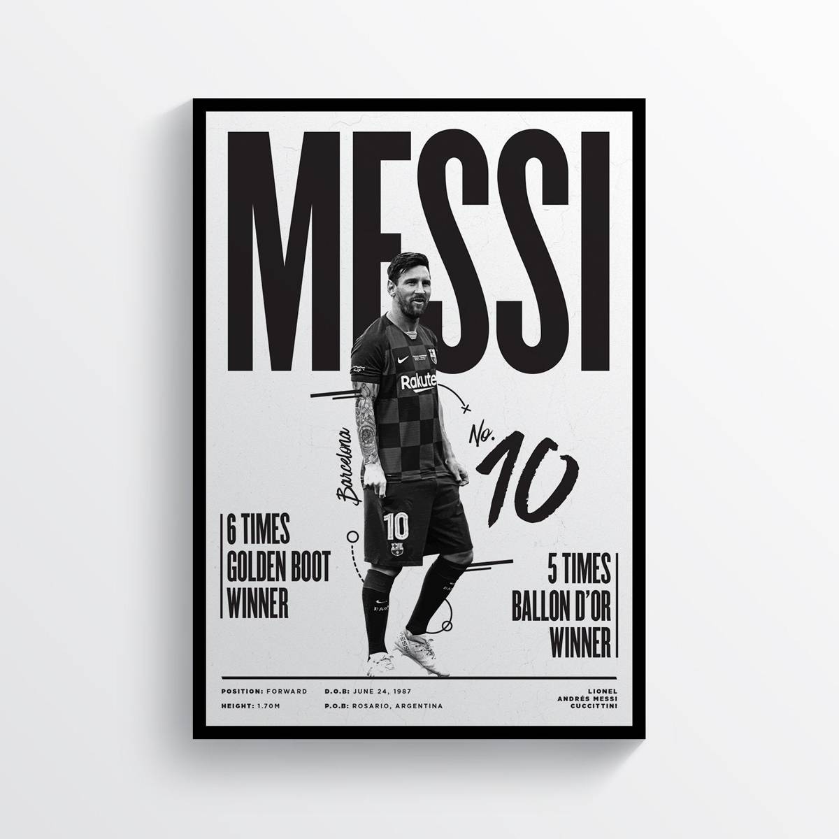 Lionel Messi Fc Barcelona Football, Football Print, Messi, Sports Wall Art - Poster | Canvas Wall Art Print