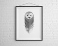 Owl Print. Black And White Wall Art. Modern Prints. Bird. Owlss. Philosophical Print. - Poster | Canvas Wall Art Print