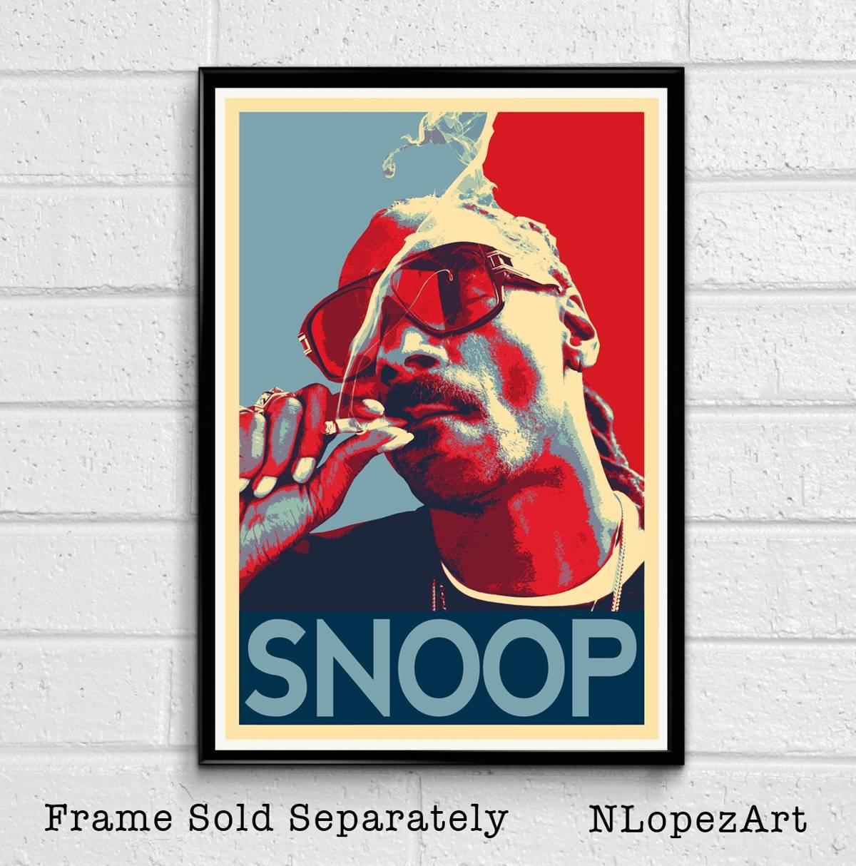 Snoop Dogg Illustration #2 - Rapper Musician Rap Hip Hop - Poster | Canvas Wall Art Print