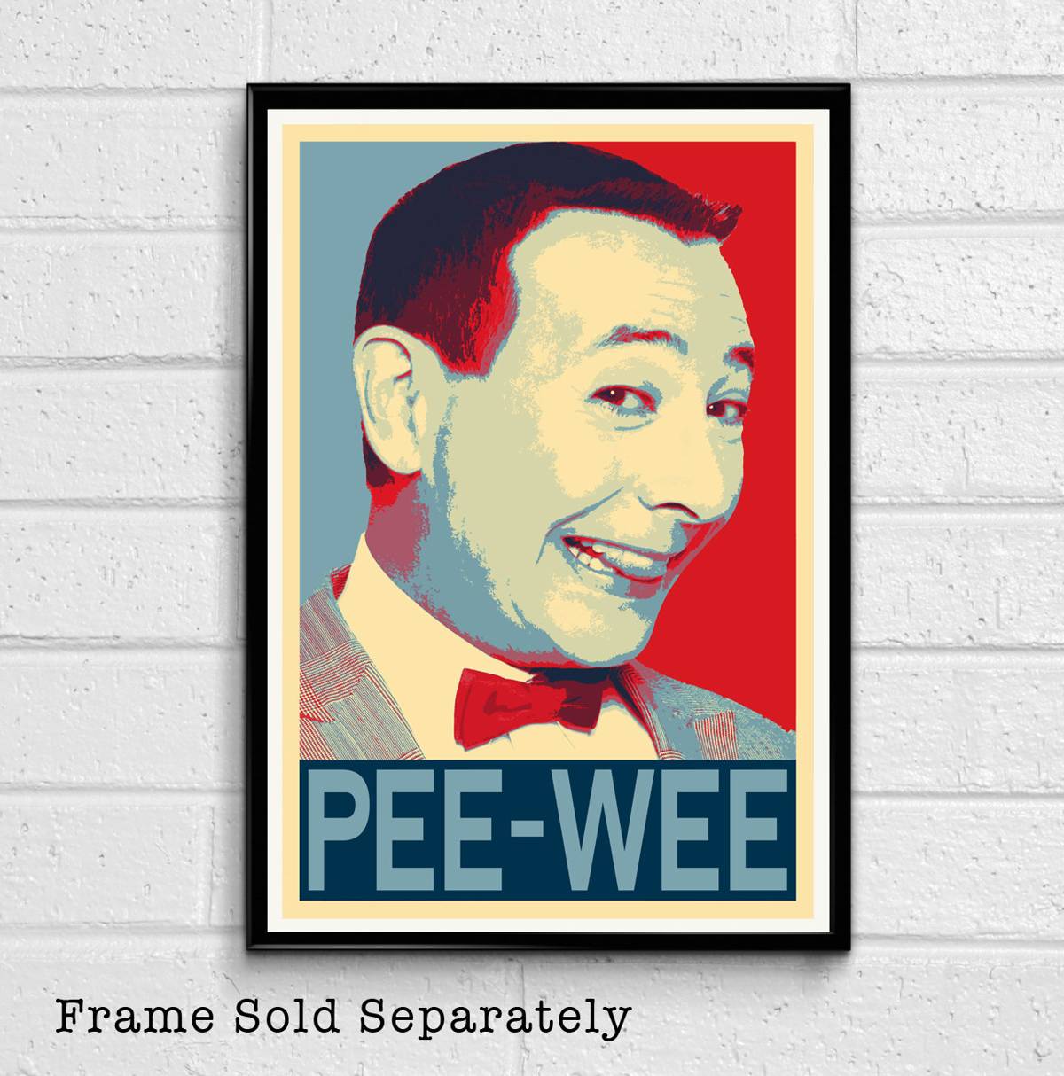 Pee-Wee Herman Illustration - Television - Poster | Canvas Wall Art Print