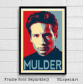 Fbi Special Agent Fox Mulder X-Files Illustration - David Duchovny Sci-Fi Television - Poster | Canvas Wall Art Print