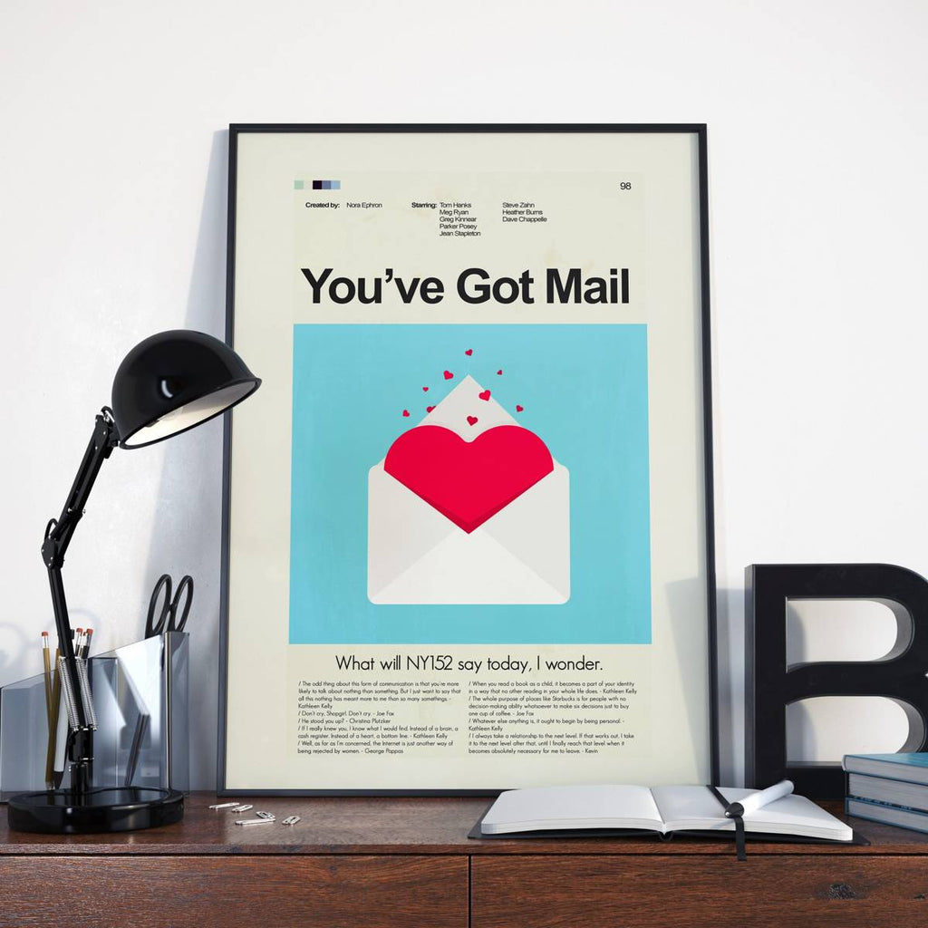 You'Ve Got Mail Mid-Century Modern Inspired Print - Poster | Canvas Wall Art Print