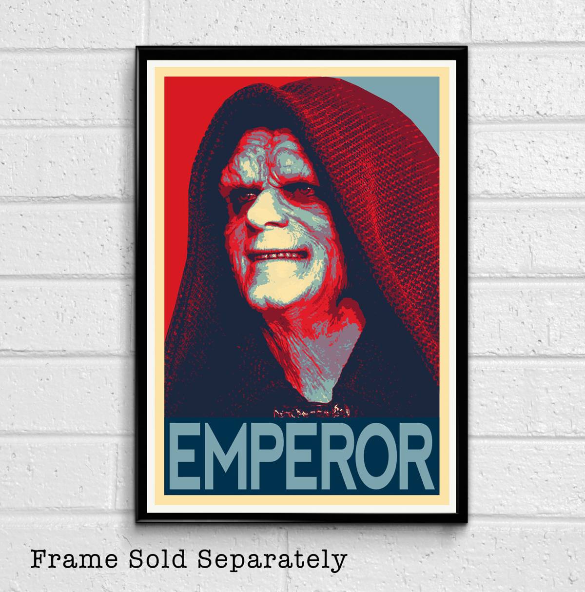 The Emperor Darth Sidious From Star Wars Illustration #2 - Sith Lord Film Sci-Fi Movie - Poster | Canvas Wall Art Print