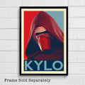 Star Wars Kylo Ren Illustration #7 - The Force Awakens Sci-Fi Film Movie - Poster | Canvas Wall Art Print