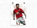 David Beckham David Beckham Print Manchester United Wall Art - Poster | Canvas Wall Art Print