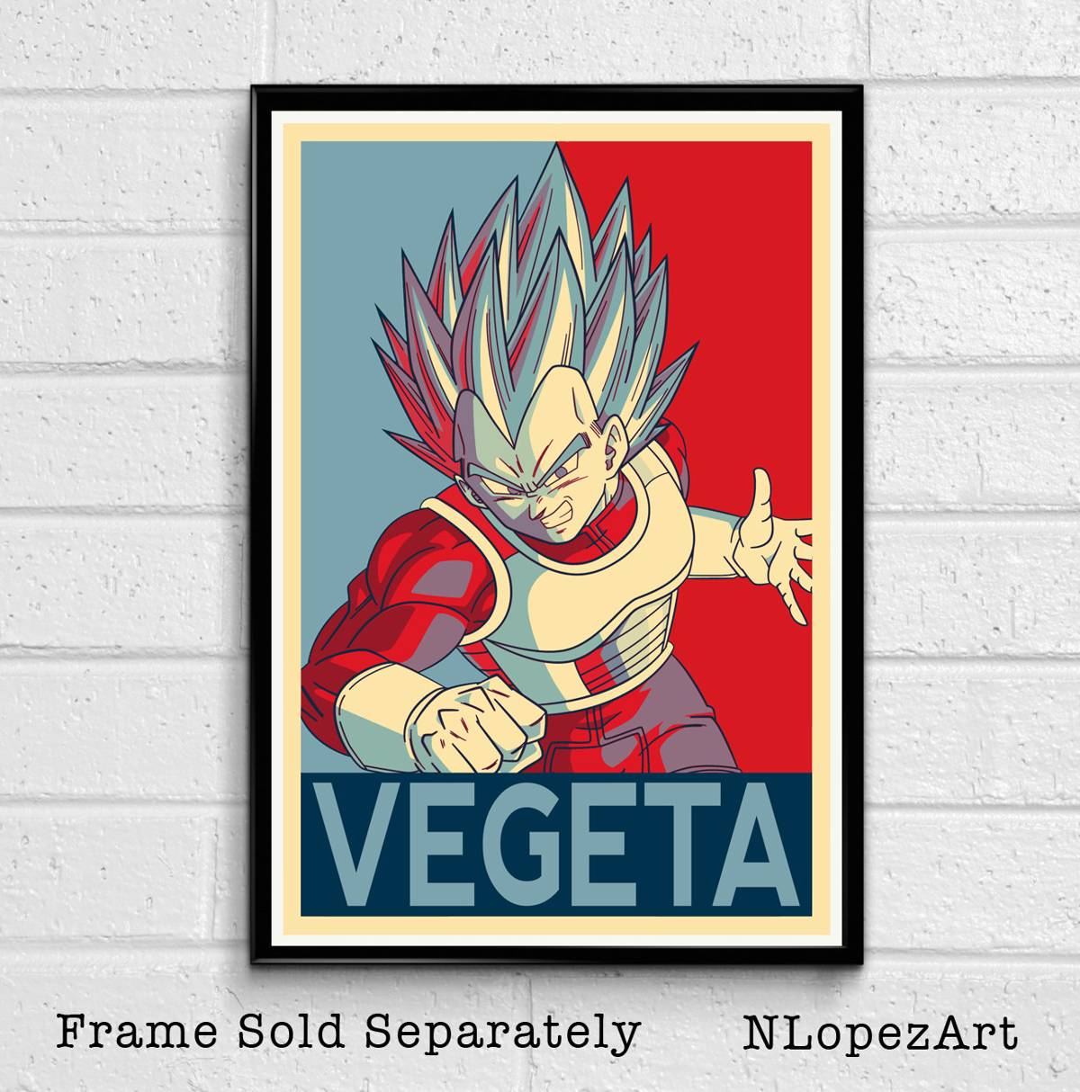 Vegeta Dragon Ball Illustration #4 - Dbz Manga Anime Japanese Television Super Saiyan - Poster | Canvas Wall Art Print