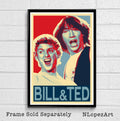 Bill And Ted'S Excellent Adventure Illustration - 80'S Sci-Fi Time Travel Film Movie - Poster | Canvas Wall Art Print