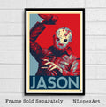 Jason Voorhees From Friday The 13Th Illustration #2 - Horror Movie Halloween Slasher - Poster | Canvas Wall Art Print