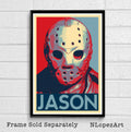 Jason Voorhees From Friday The 13Th Illustration #3 - Horror Movie Halloween Slasher - Poster | Canvas Wall Art Print