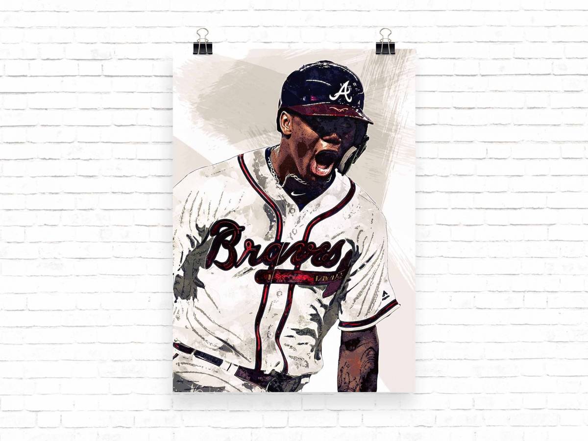 Ronald Acuna Jr. Print Ronald Acuna Atlanta Braves - Poster | Canvas Wall Art Print