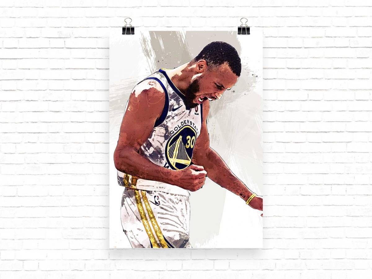 Stephen Curry Print Stephen Curry Golden State Warriors - Poster | Canvas Wall Art Print