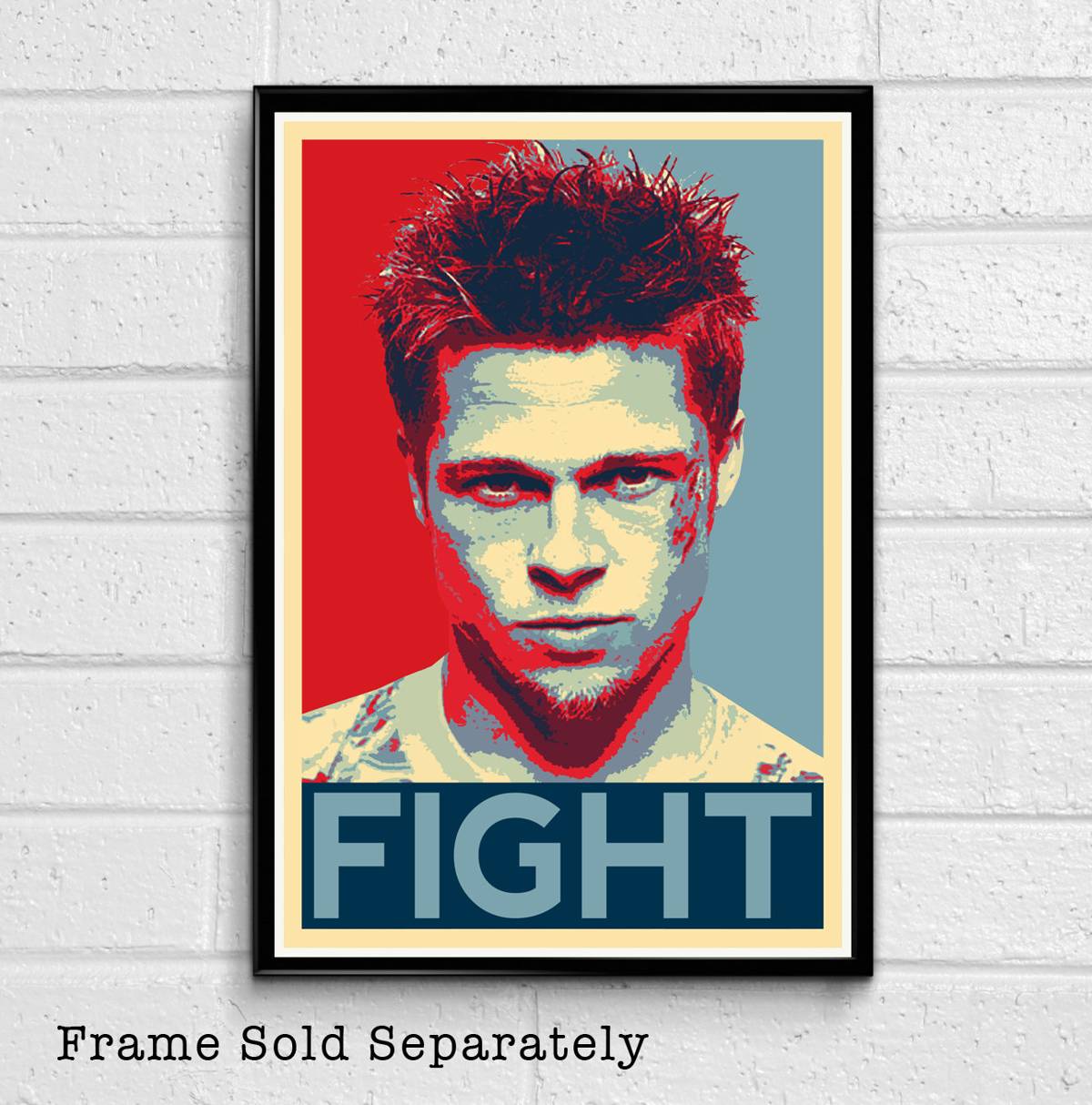 Tyler Durden From Fight Club Illustration #2 - Brad Pitt Movie Film - Poster | Canvas Wall Art Print