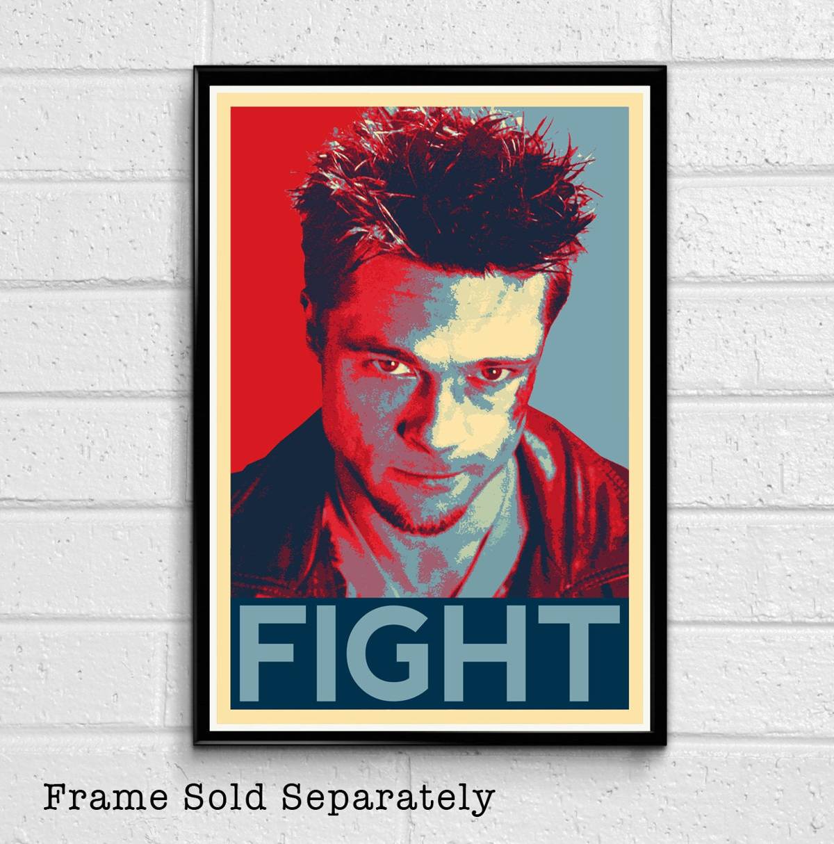 Tyler Durden From Fight Club Illustration #3 - Brad Pitt Movie Film - Poster | Canvas Wall Art Print