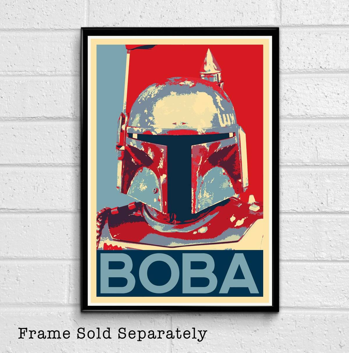 Star Wars Boba Fett Illustration #5 - Mandalorian Bounty Hunter Sci-Fi Movie Film - Poster | Canvas Wall Art Print