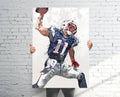 Julian Edelman New England Patriots Sports Art Print, Football, Sports Decor – Poster | Canvas Wall Art Print