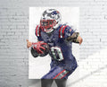 Josh Gordon New England Patriots Sports Art Print, Football, Sports Decor – Poster | Canvas Wall Art Print
